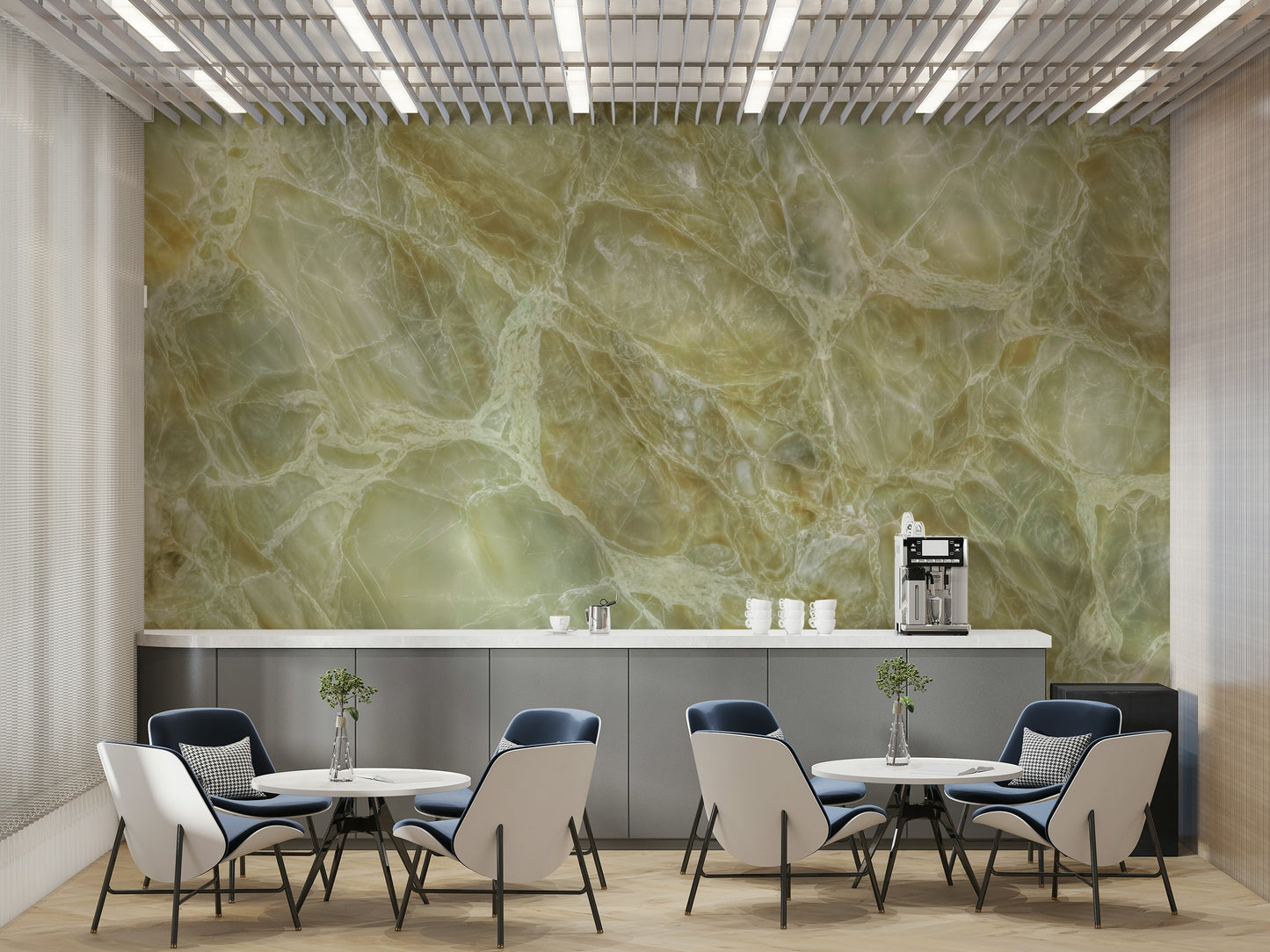 serene marble veins wall mural


