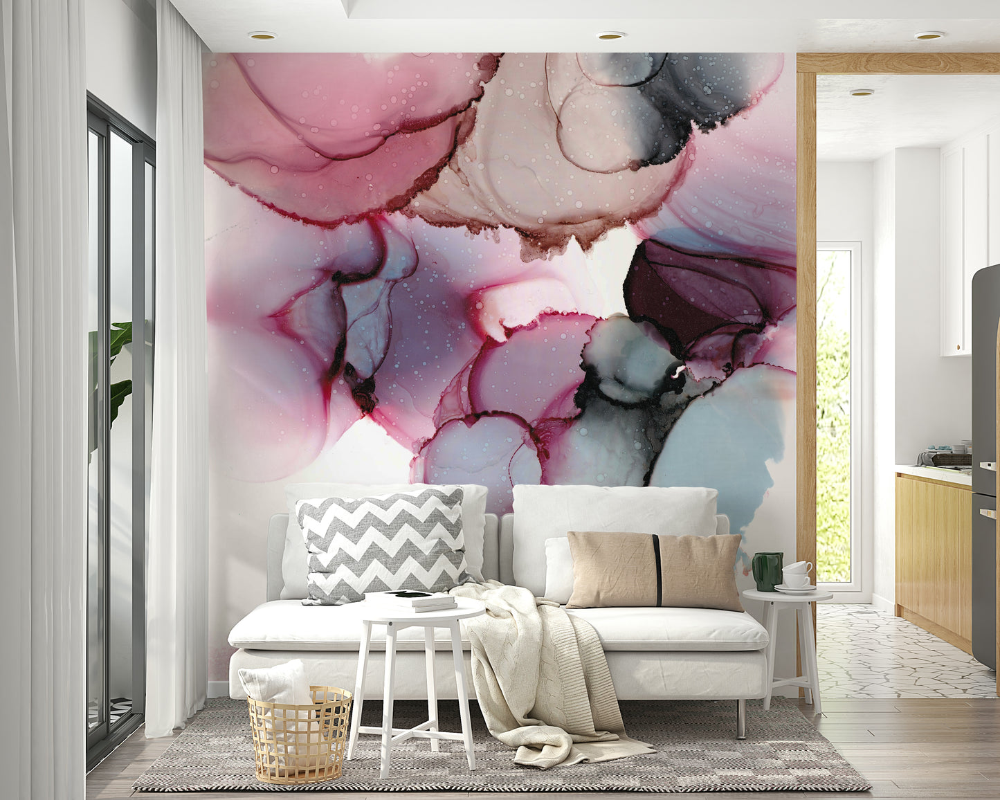 graceful and abstract floral wallpaper

