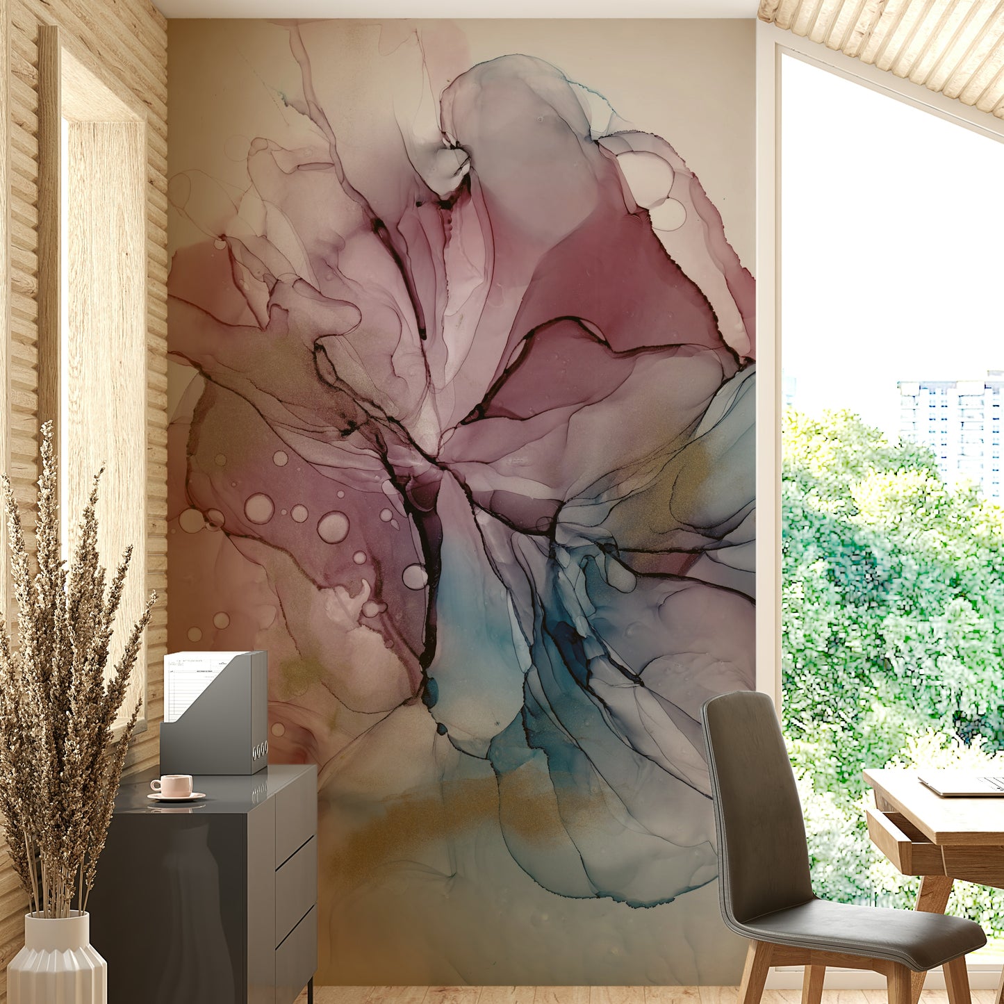 abstract art-themed wall decor

