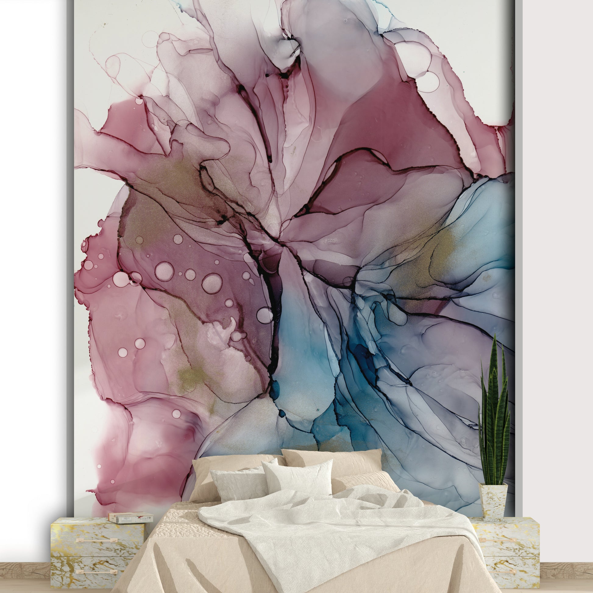 serene and dream-like mural

