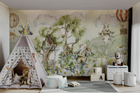 Woodland Whimsy wallpaper for a nursery.

