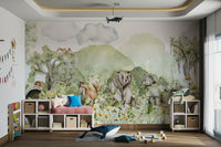 Design with a blend of natural scenery and fun characters.

