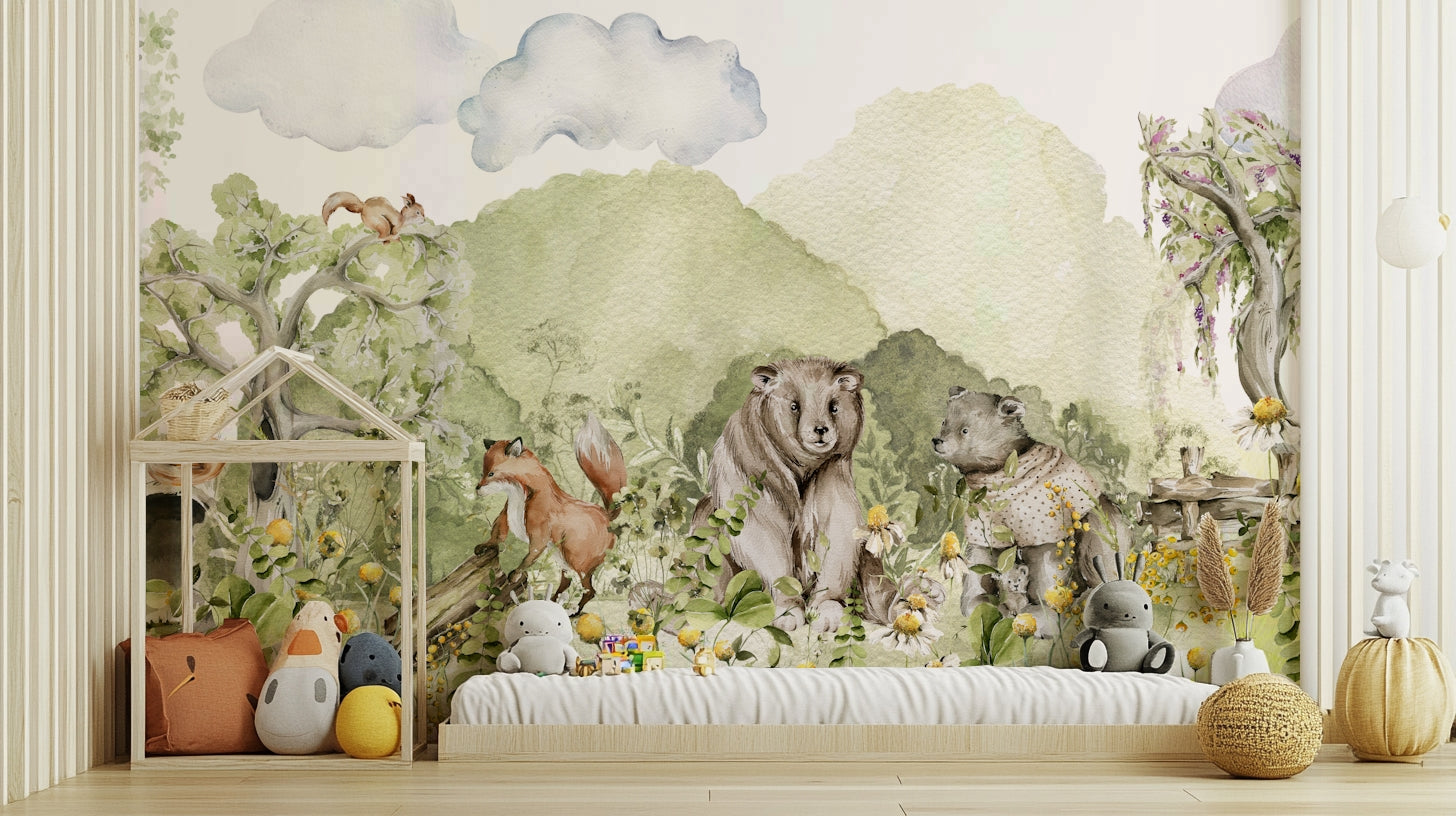 Animals rendered in a charming and artistic style.

