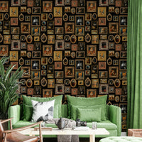 Purr-traits mural for a fun living room.

