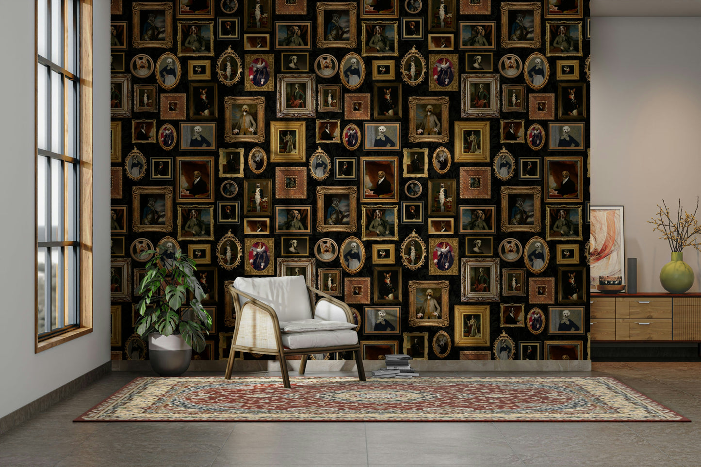 Full view of the mural on a wall.

