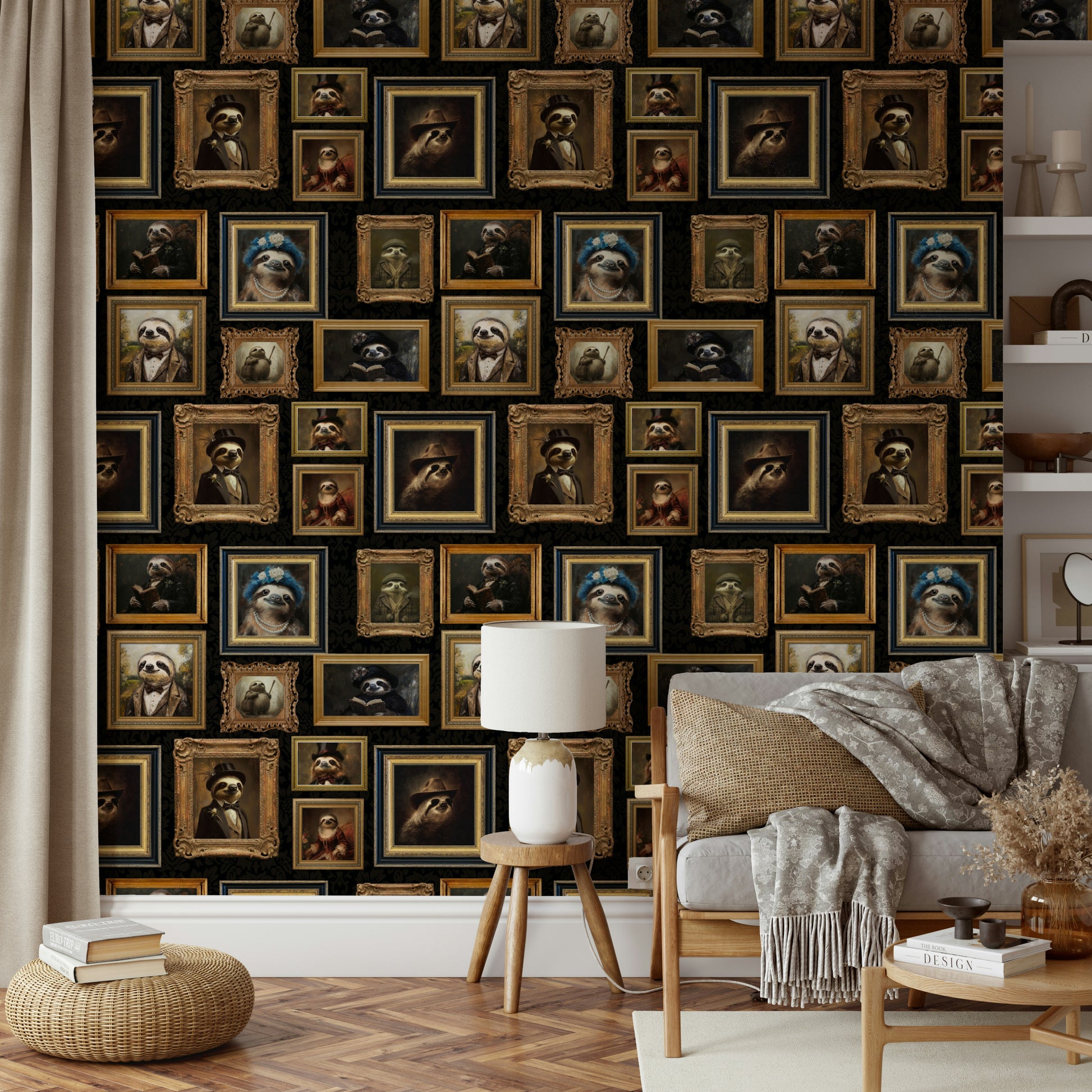 Full view of the mural on a wall.

