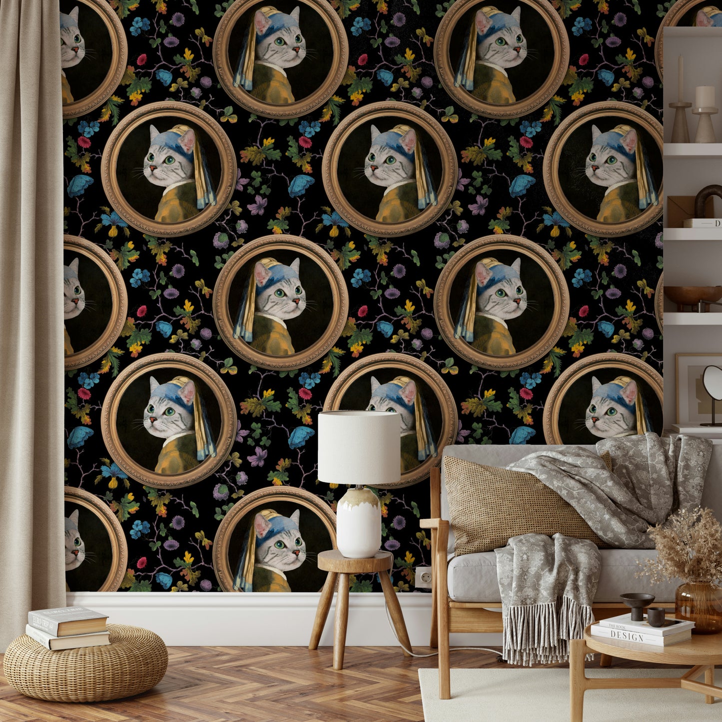 Purrfect Vermeer Wallpaper⁠