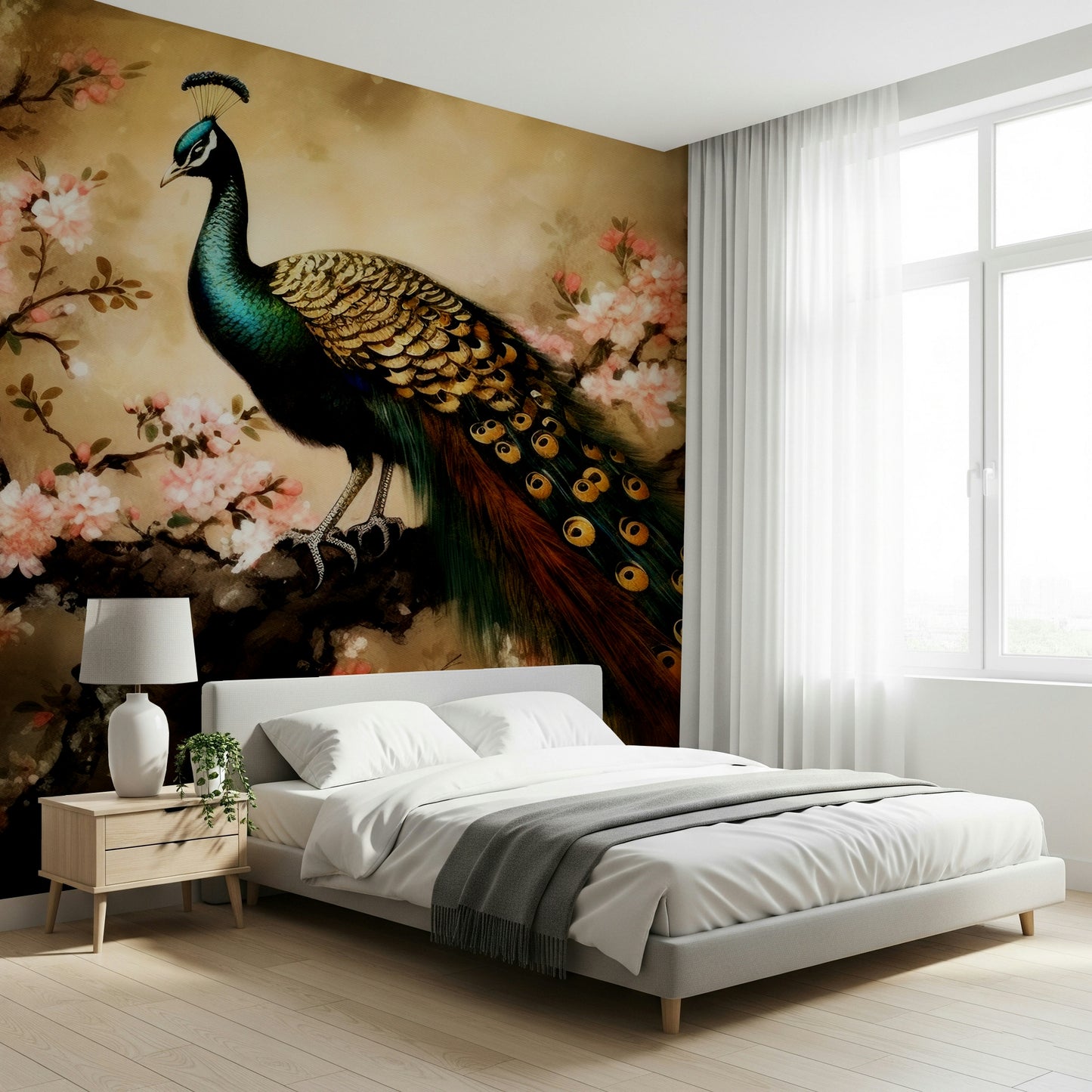 Peacock's Bloom Wall Mural
