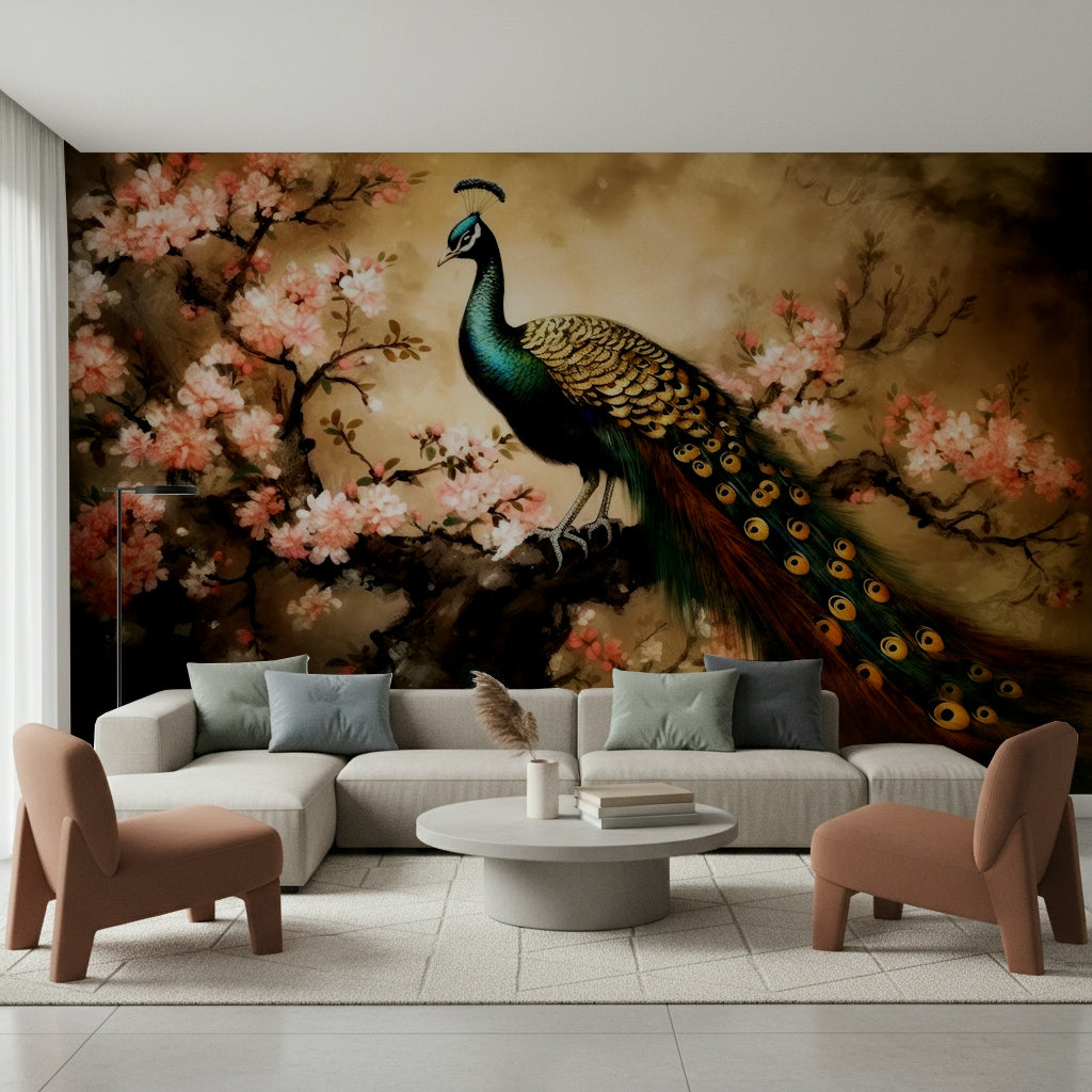 Peacock's Bloom Wall Mural