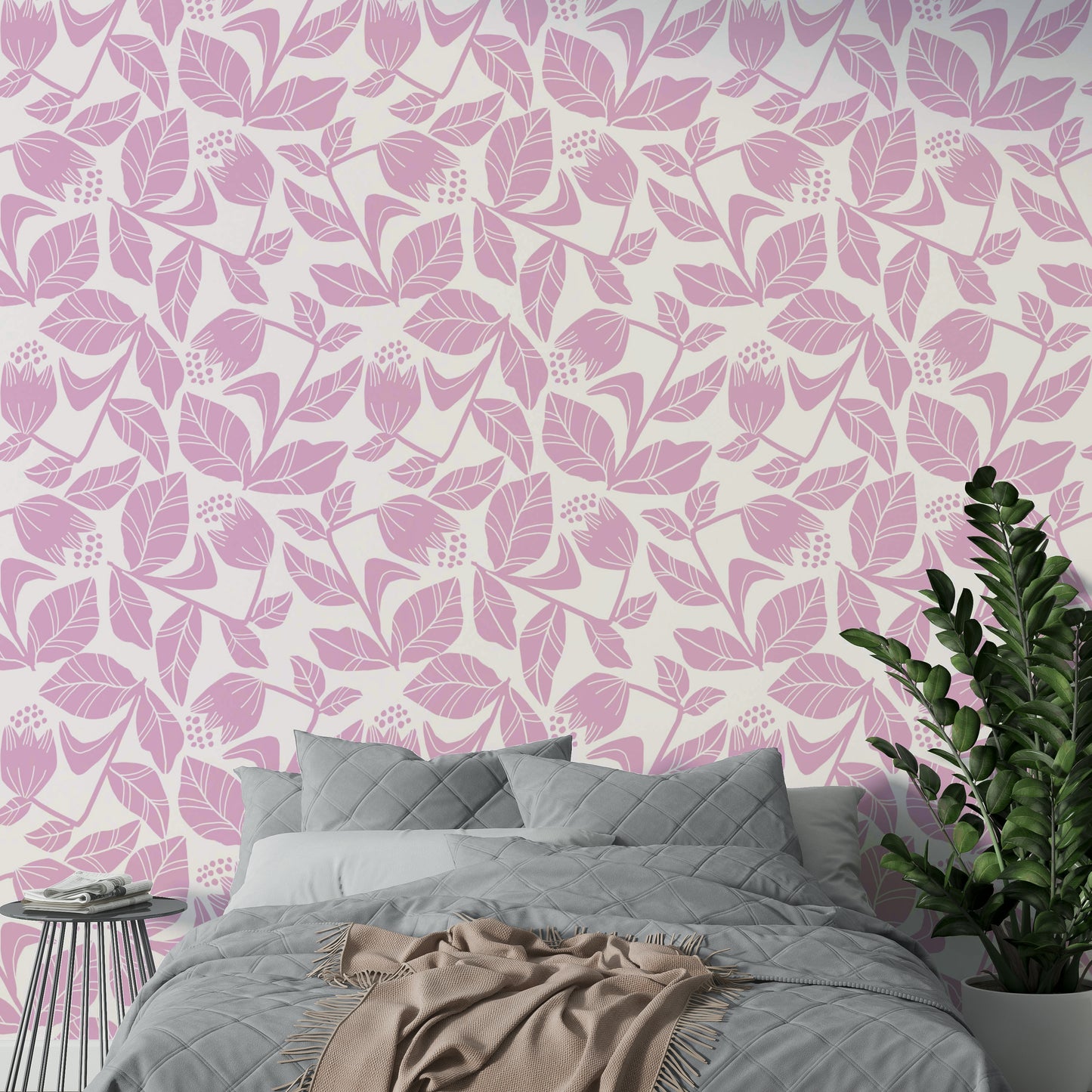 Evokes the tender beauty of a spring garden in bloom.

