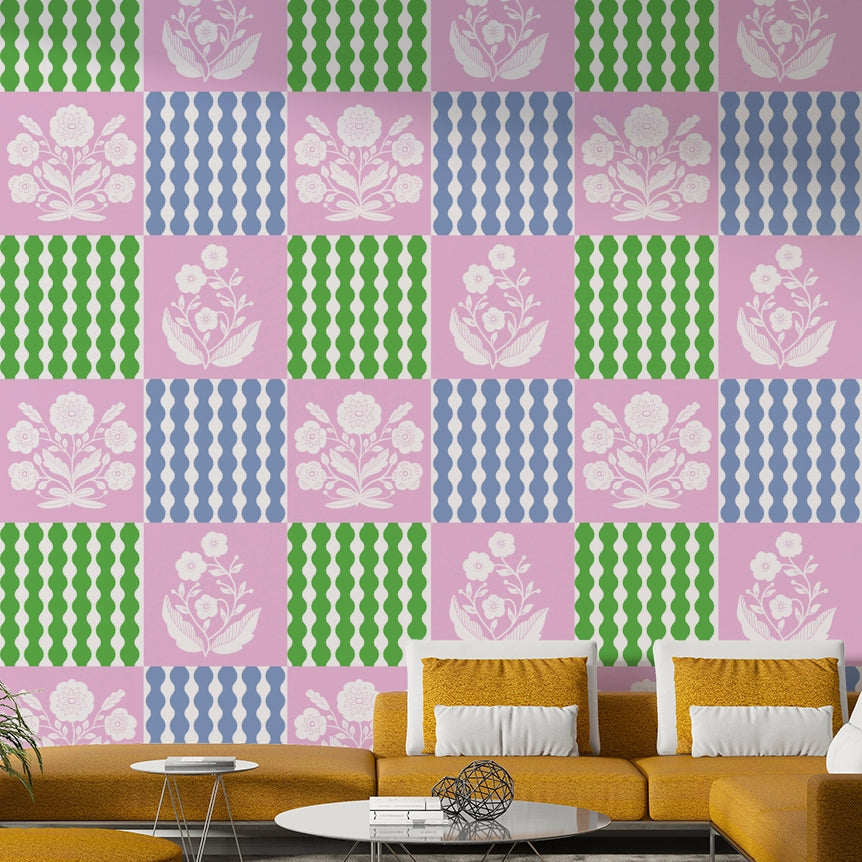 Harmonious blend of muted yet cheerful colors.

