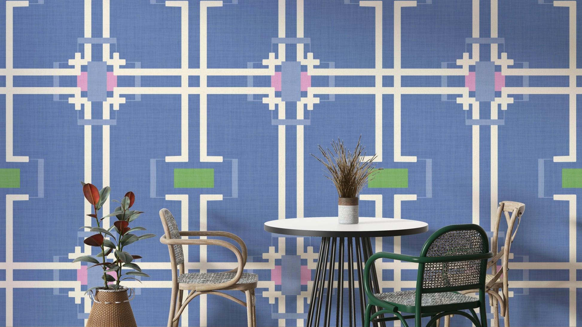 Dynamic intersecting lines pattern.

