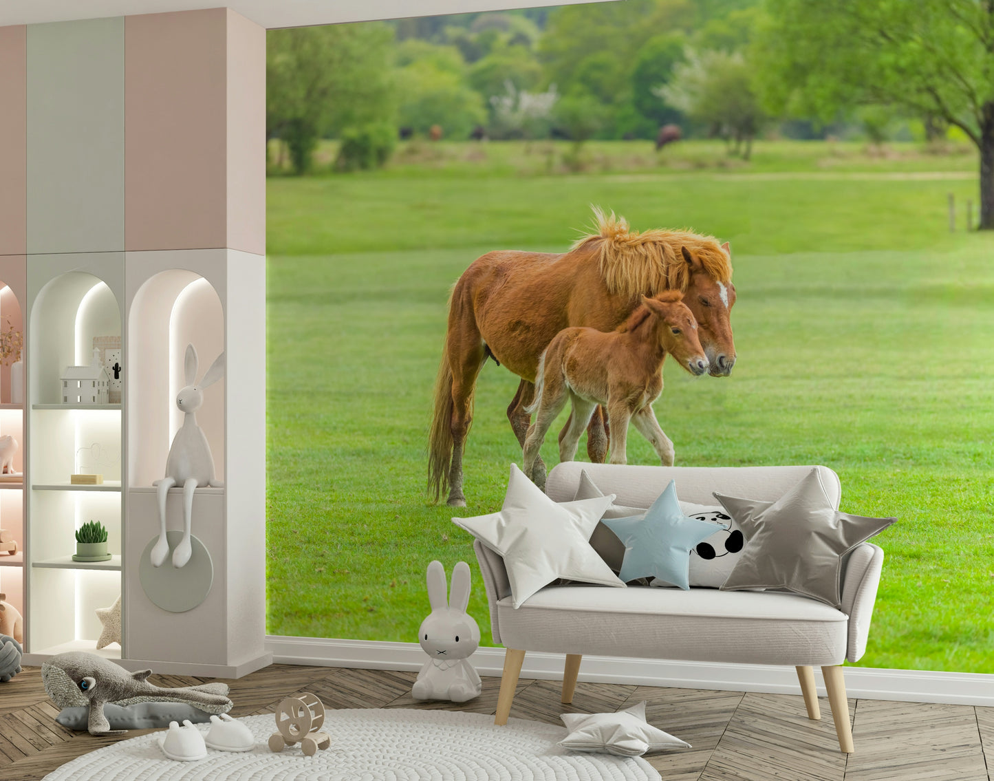 Foal's First Steps Wall Mural