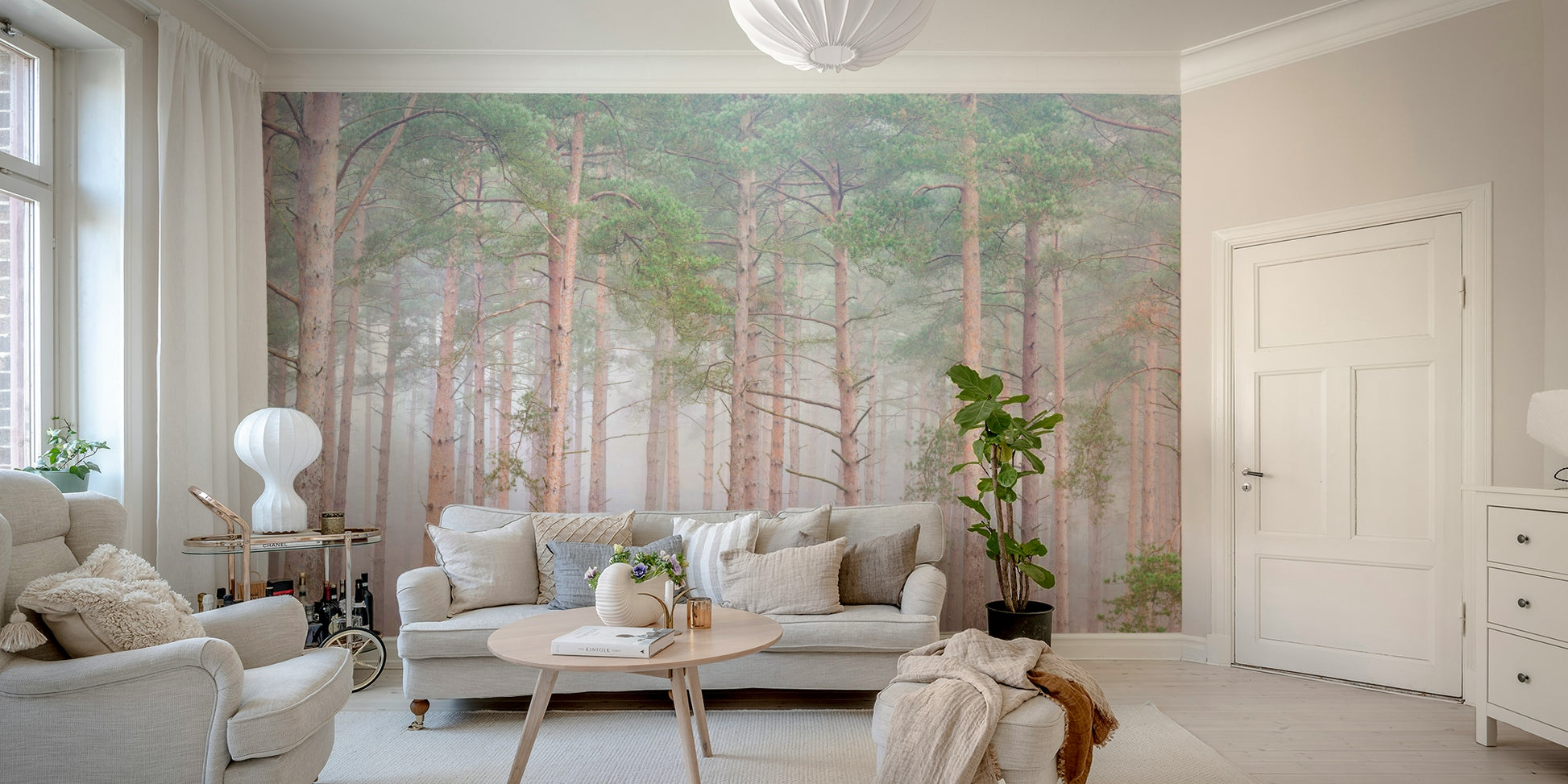 Gentle fog or soft haze.

