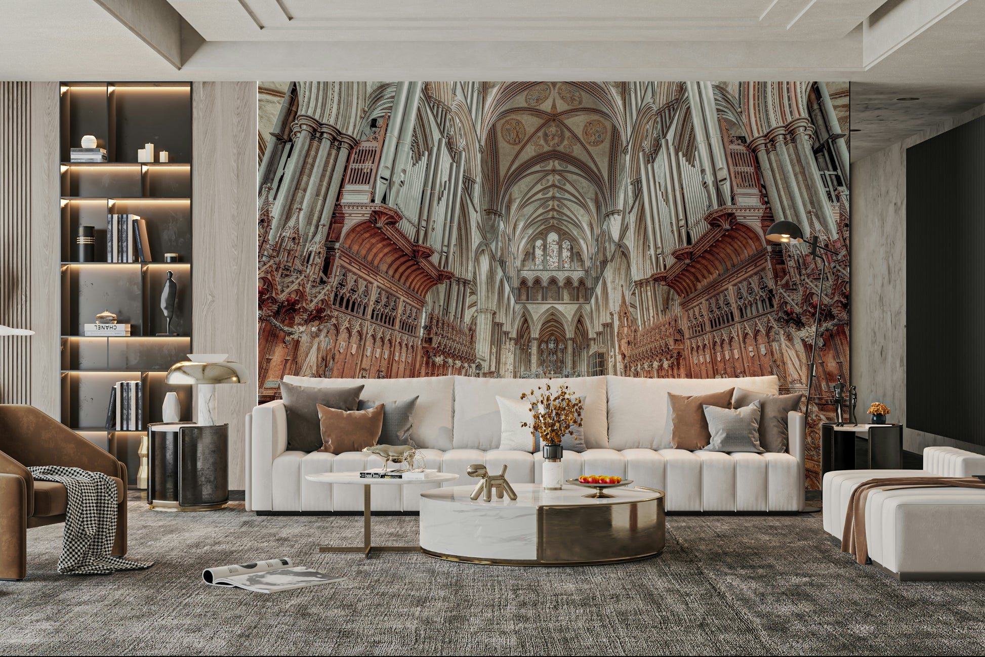 Ideal for a living room, study, library, or formal dining room.

