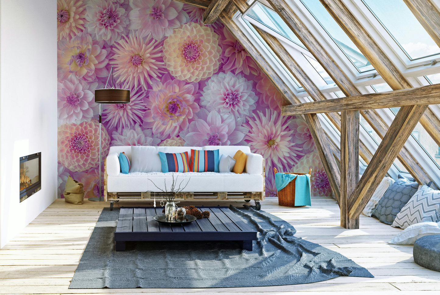 Lively colors and intricate details.

