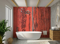 Wall mural showing a vintage wood grain and knots.

