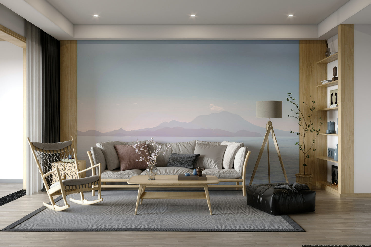 View of a beautiful and calm coastline.

