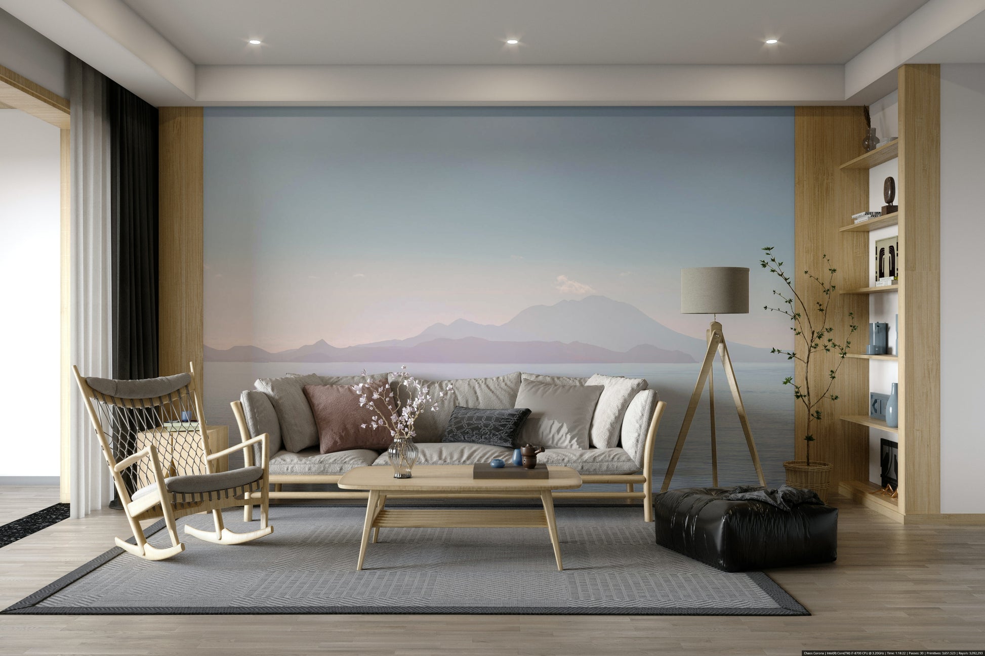 View of a beautiful and calm coastline.

