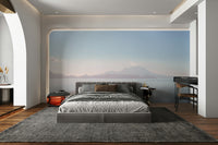 Serene Coastline Vista mural for a bathroom.

