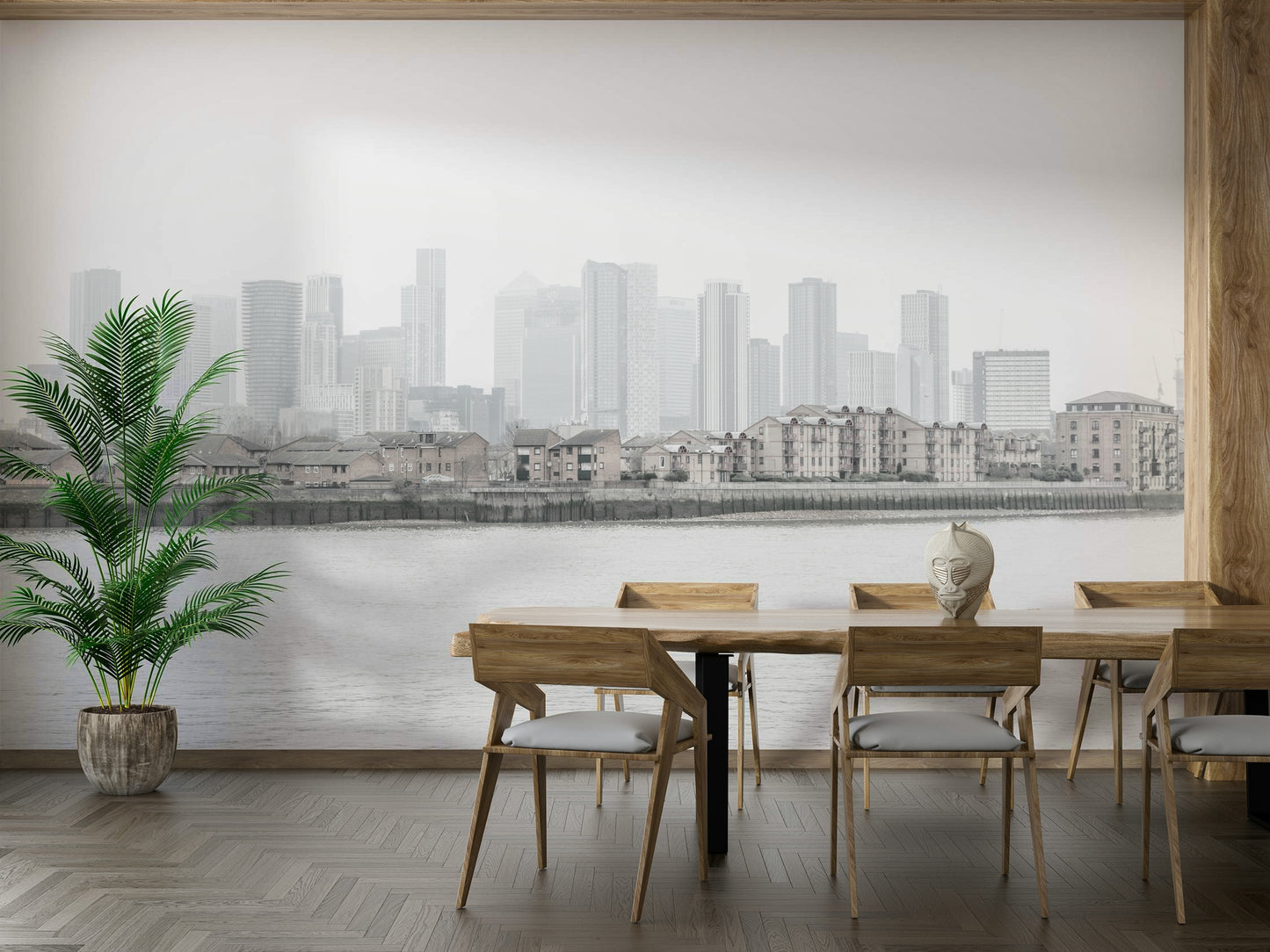 Suitable for a living room, study, or a modern, contemplative, or minimalist interior.
