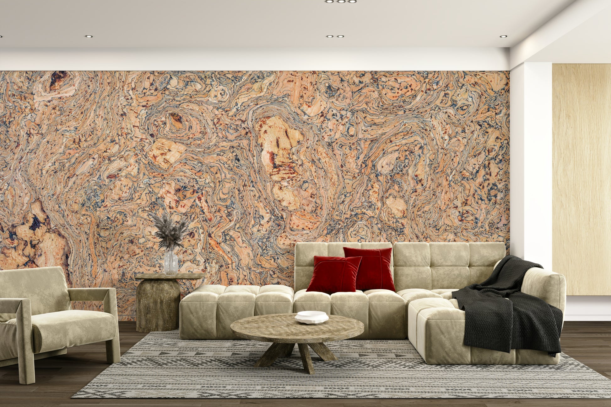 Suitable for a living room, study, or a nature-inspired, rustic, or modern interior.
