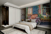 A charming and whimsical wall mural.
