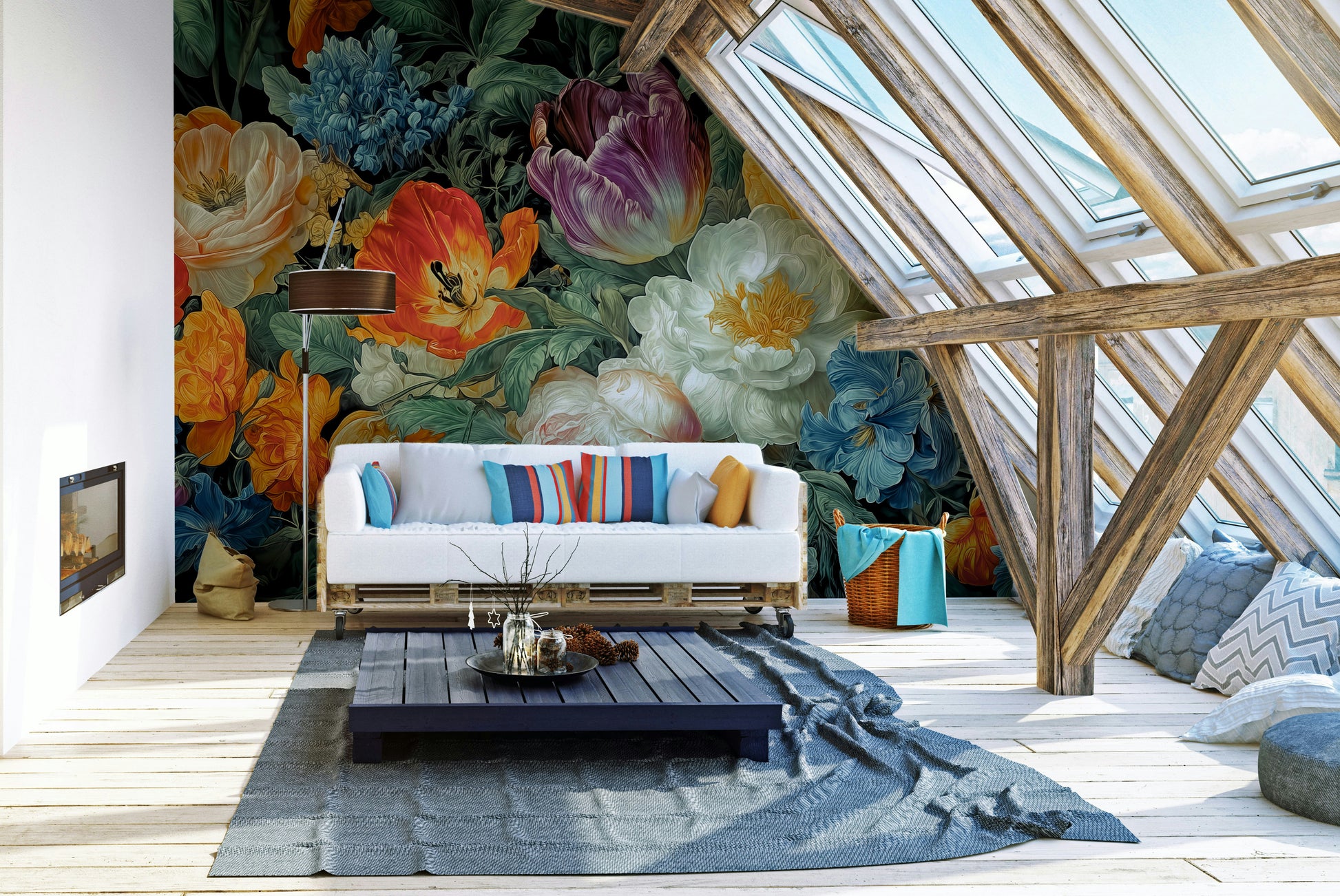 A captivating and opulent wall mural.

