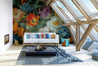 A captivating and opulent wall mural.
