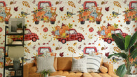 A charming and nostalgic wallpaper pattern.
