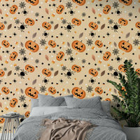 Autumn leaves Halloween Fun wall design

