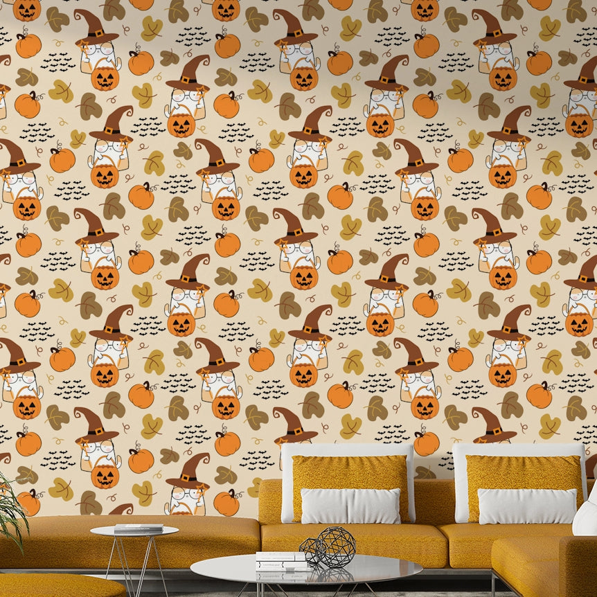 Cute Halloween pleasant wall mural
