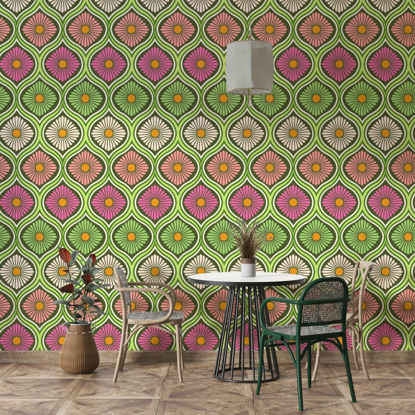 Suitable for a retro, eclectic, or themed interior.
