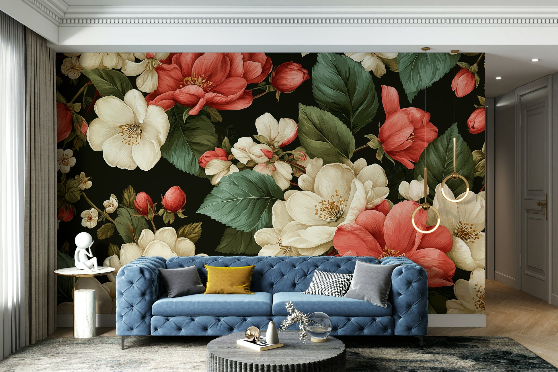 Suitable for a traditional, classic, or sophisticated modern interior.
