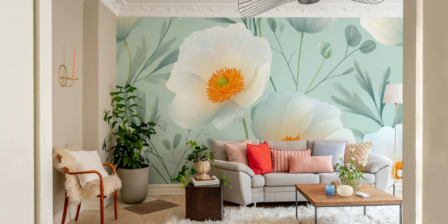 The mural covers a significant wall area.
