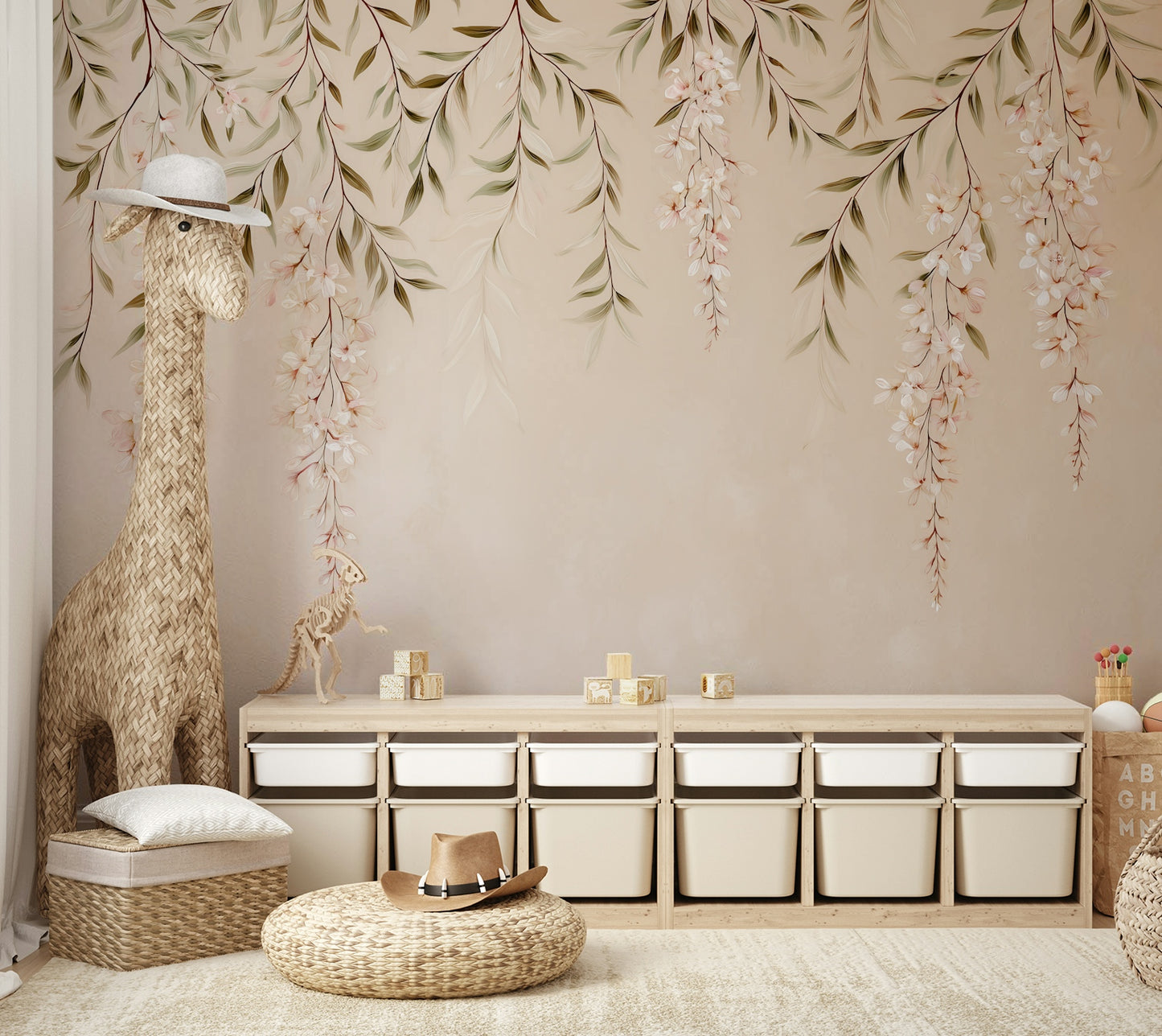 Provides a calming and artistic backdrop.
