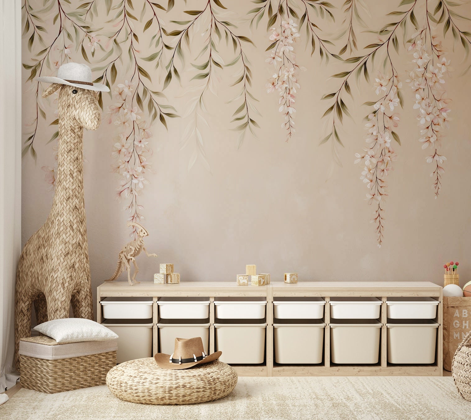 Provides a calming and artistic backdrop.
