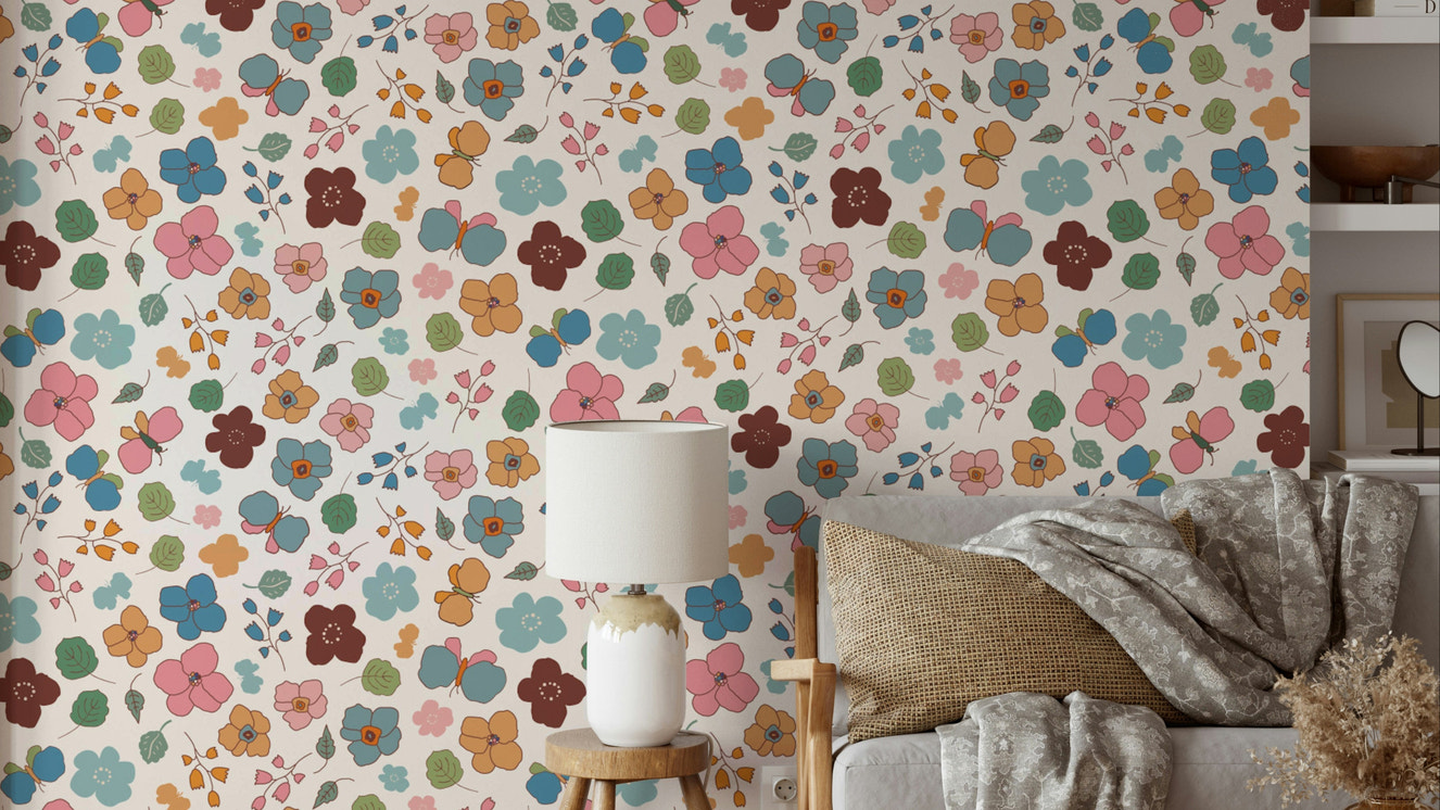 Butterflies appear to be in mid-flight or resting.
