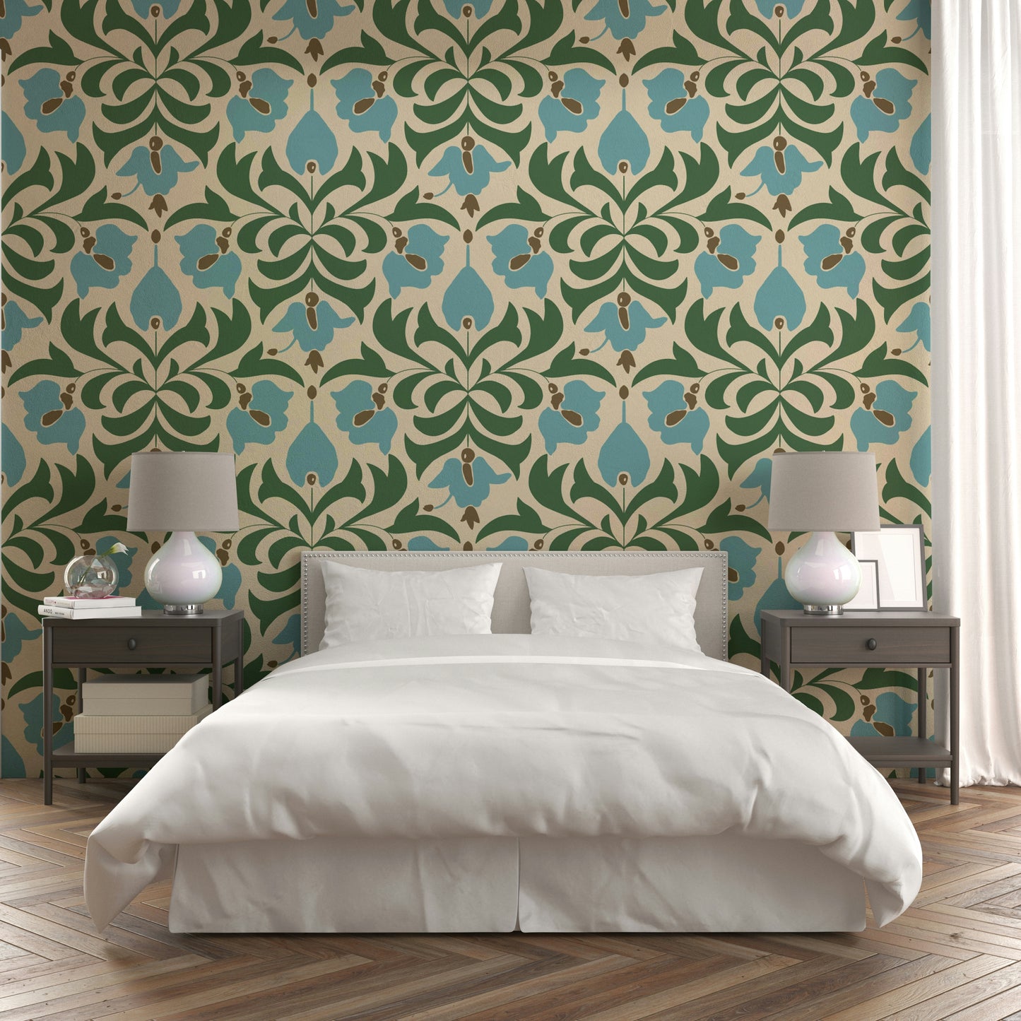 Muted, soft, and harmonious colors are used.
