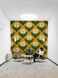 A vibrant and energetic retro wallpaper pattern.
