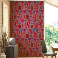 A charming and vibrant floral wallpaper pattern.
