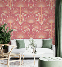 Features a damask style with Art Deco floral motifs.
