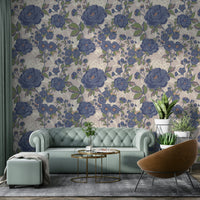 Floral wallpaper with a seamless pattern.

