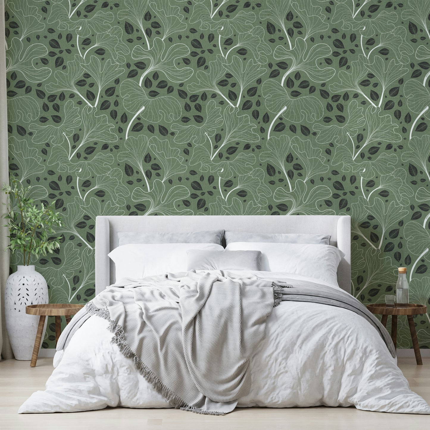 Wallpaper with a subtle natural design.

