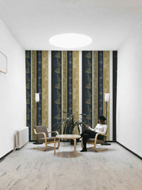 Abstract Nature Stripes Earthy Tones Wallpaper.

