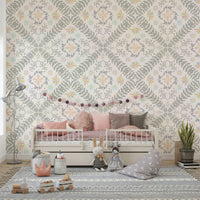 symmetrical floral tapestry design

