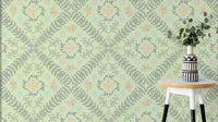 bloom tapestry sage green wallpaper


