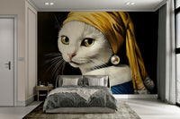 painting of a cat in a robe

