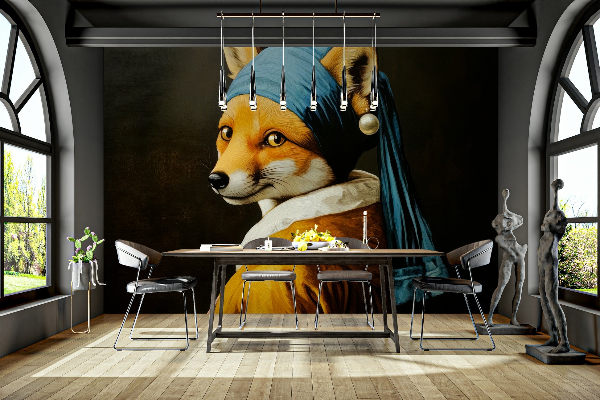 fox dressed in a golden robe

