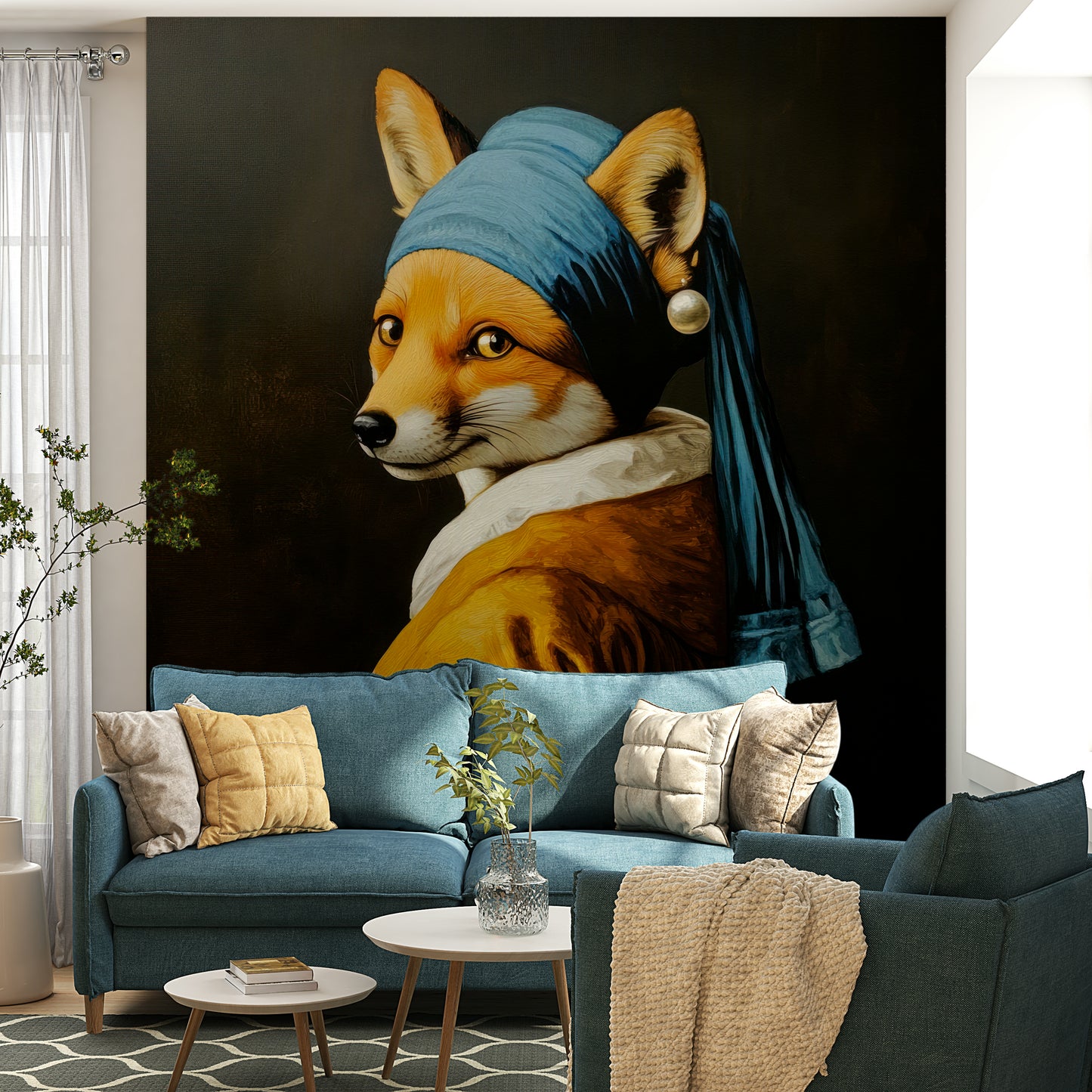 artistic portrait of a fox

